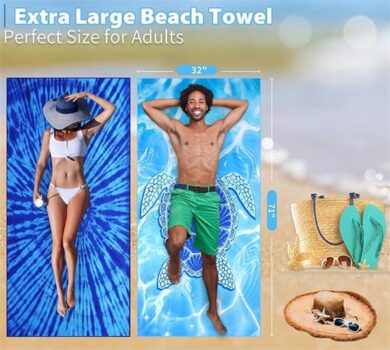 Lightweight Thin Large Beach Towel
